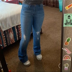 Hi Rise Bell Bottom Jeans